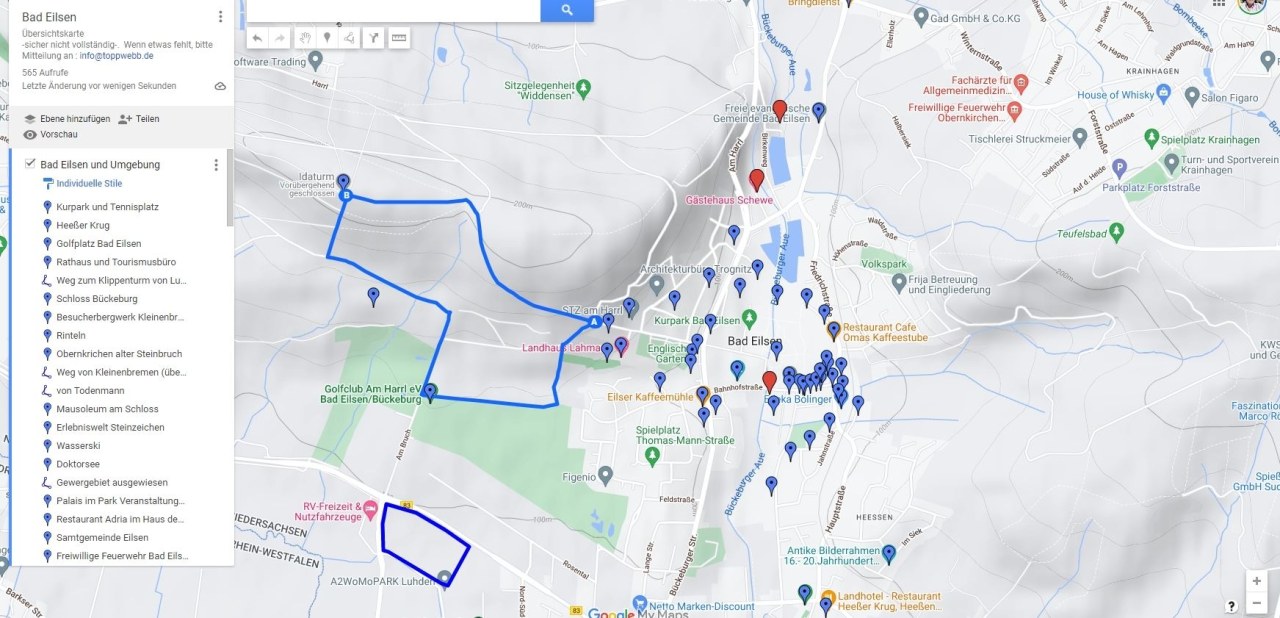 Karte bei Google My Maps