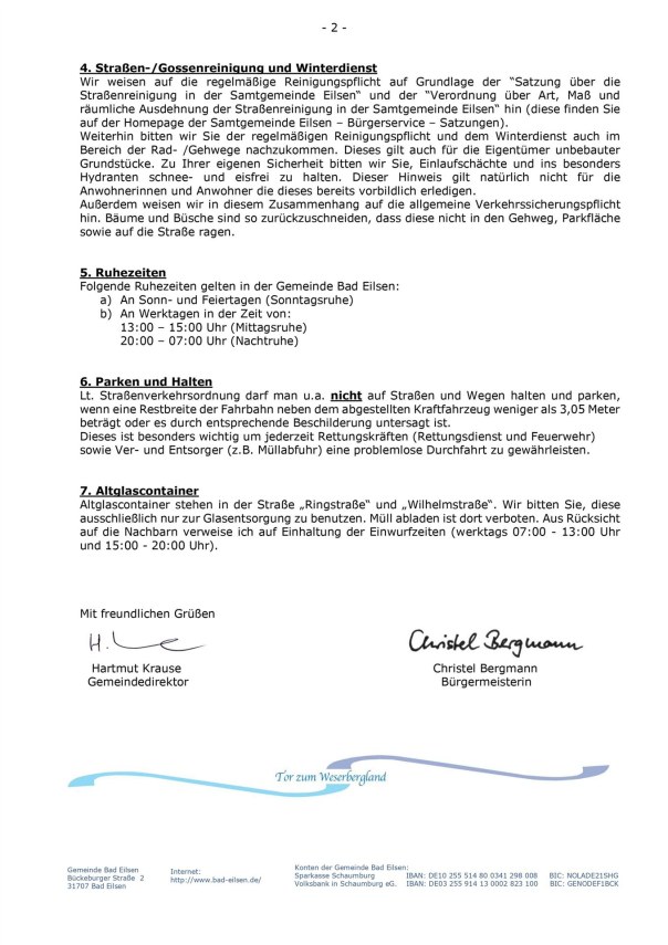 Infobrief der Gemeinde Bad Eilsen Seite 2