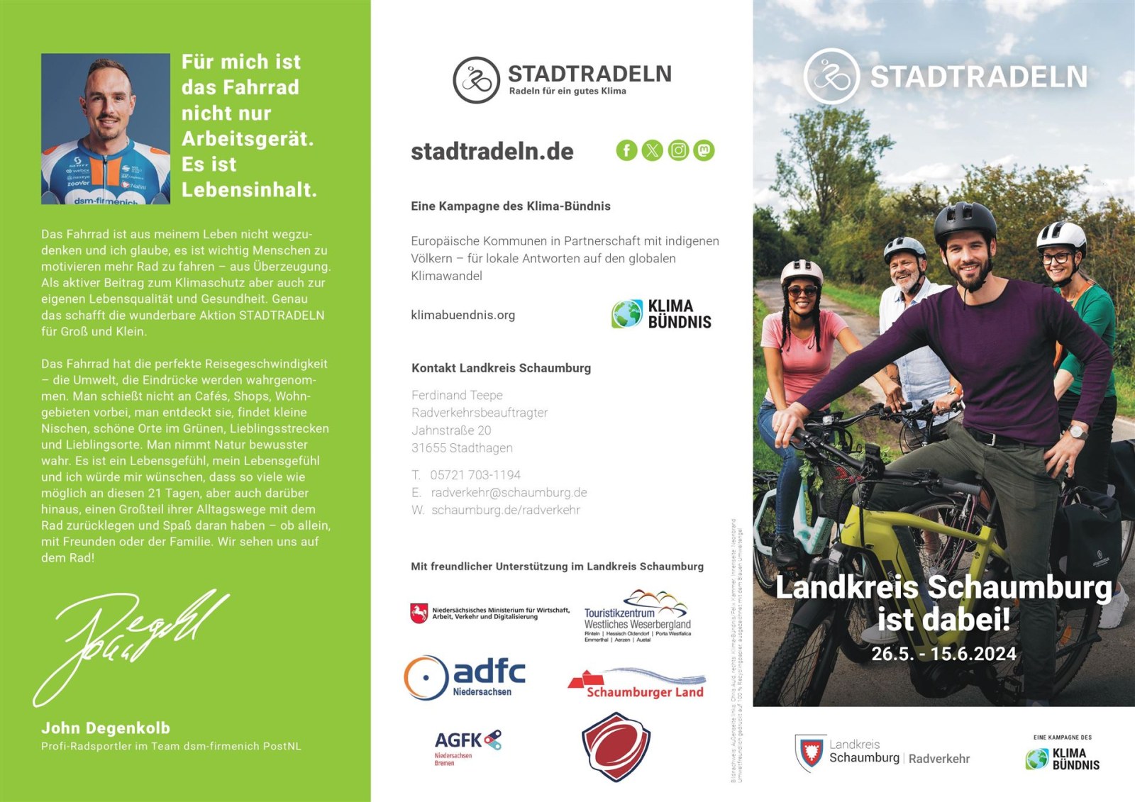 Flyer Stadtradeln hinten
