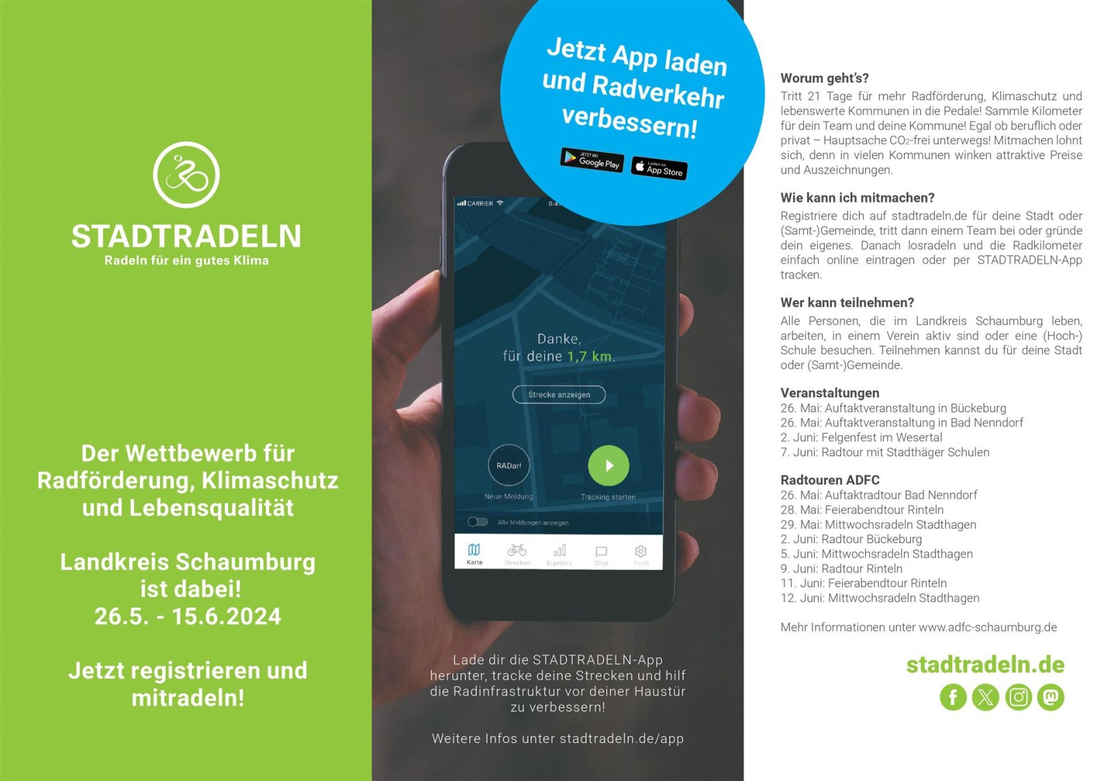 Flyer Stadtradeln vorn