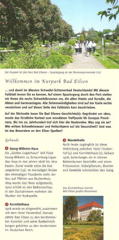 Grosser Flyer Bad Eilsen Kurpark Seite 4