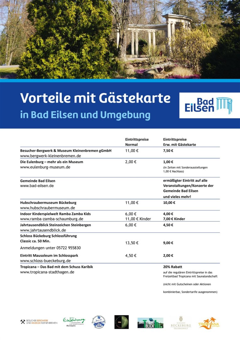 Vorteile mit der Gästekarte 1. Seite